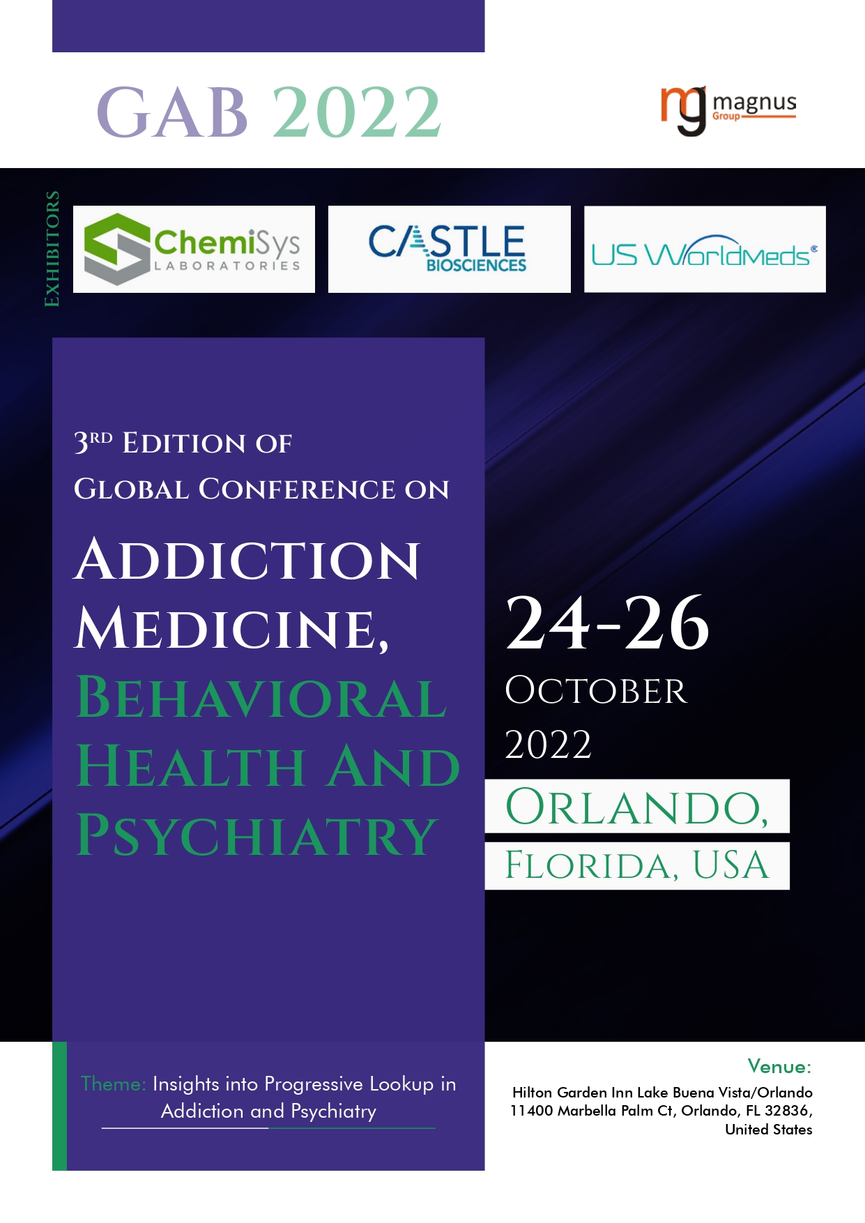 Addiction Medicine, Behavioral Health and Psychiatry | Orlando, Florida, USA Event Book
